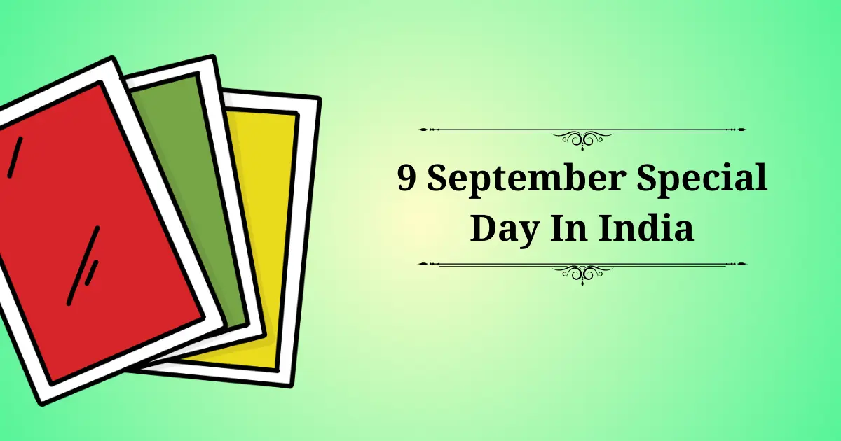 9 september special day in india